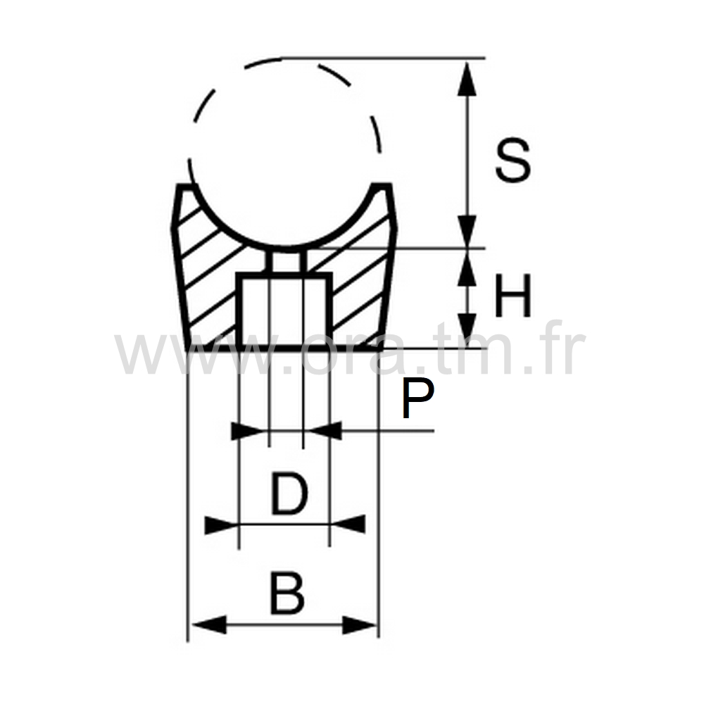 ERC - EMBOUT TRAINEAU A PINCER - SECTION CYLINDRIQUE